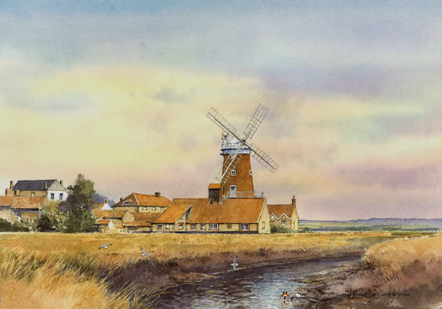 Cley Mill and Shelduck Limited Edition Print